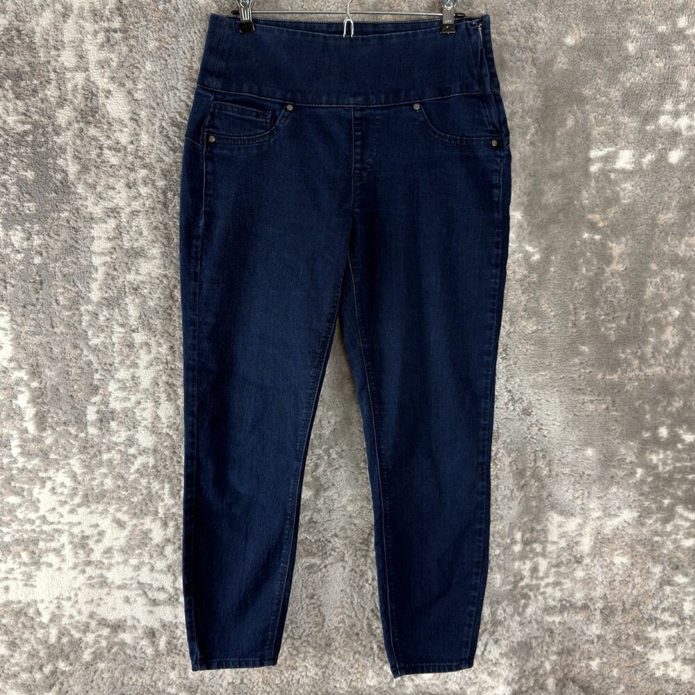 Spanx Size M Casual Stretch Skinny Jeans Denim‎ Pants Blue Zip